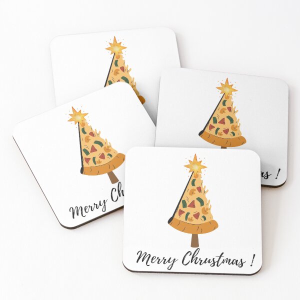 Item preview, Merry Chrustmas christmas holidays pizza designed and sold by NelBo.