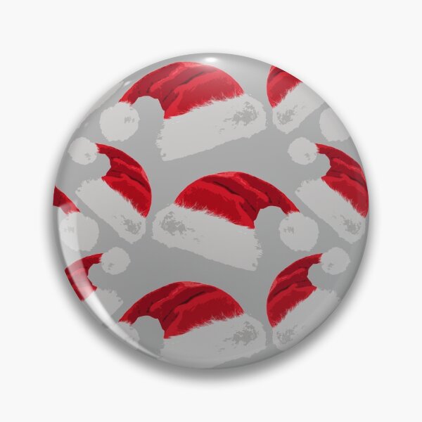 Item preview, Santa Hats Pattern in Grey designed and sold by sarahrinouye.