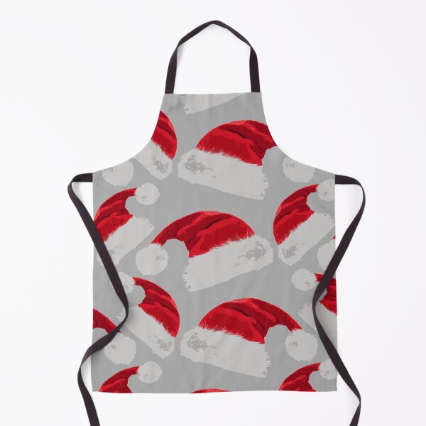 Item preview, Santa Hats Pattern in Grey designed and sold by sarahrinouye.