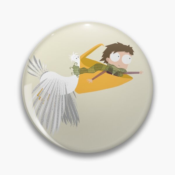 Item preview, Papercraft style artwork of a little boy flying with a bird  designed and sold by chattleyworks.