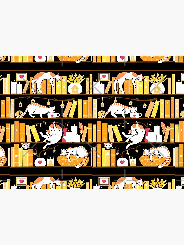 Library cats - golden sunshine by Elenanaylor