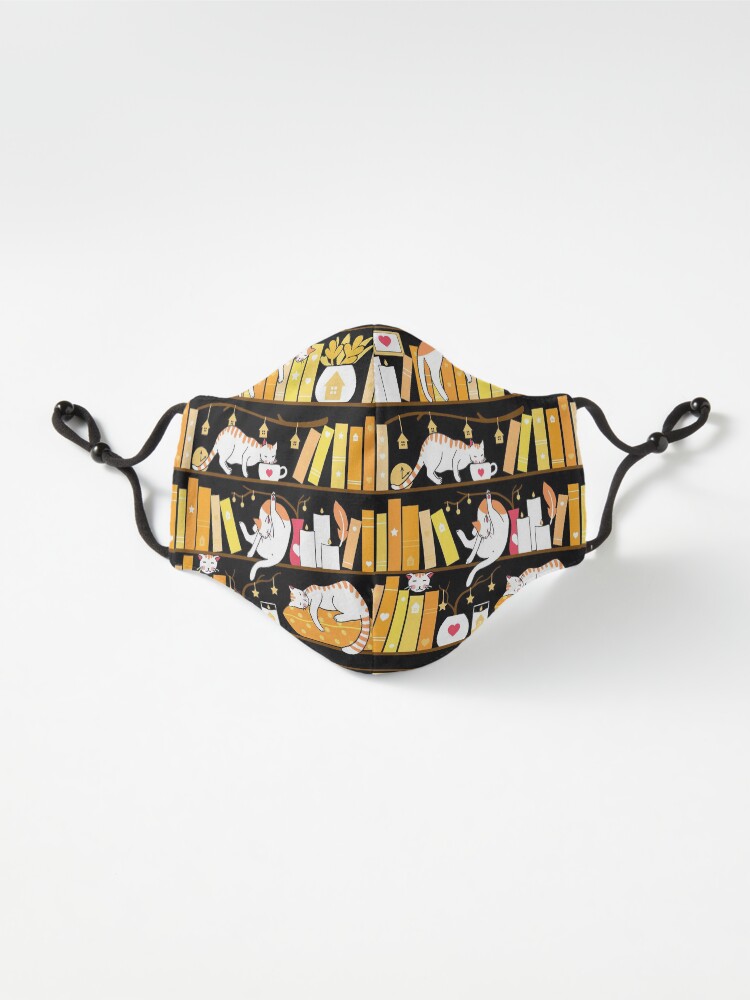 Alternate view of Library cats - golden sunshine Mask