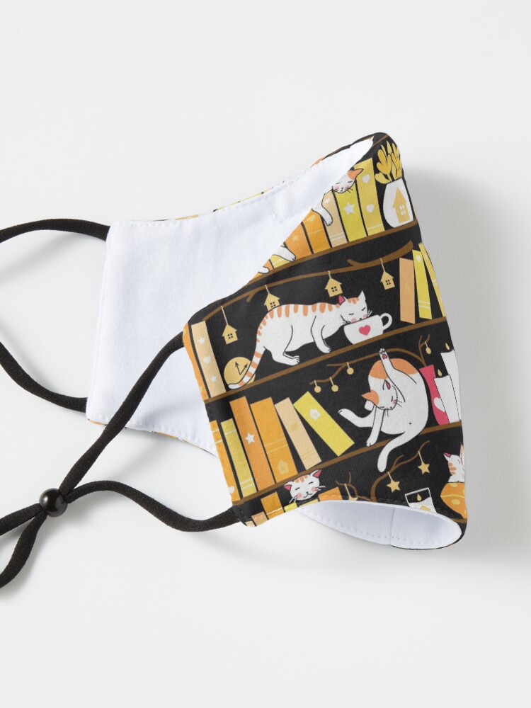 Alternate view of Library cats - golden sunshine Mask