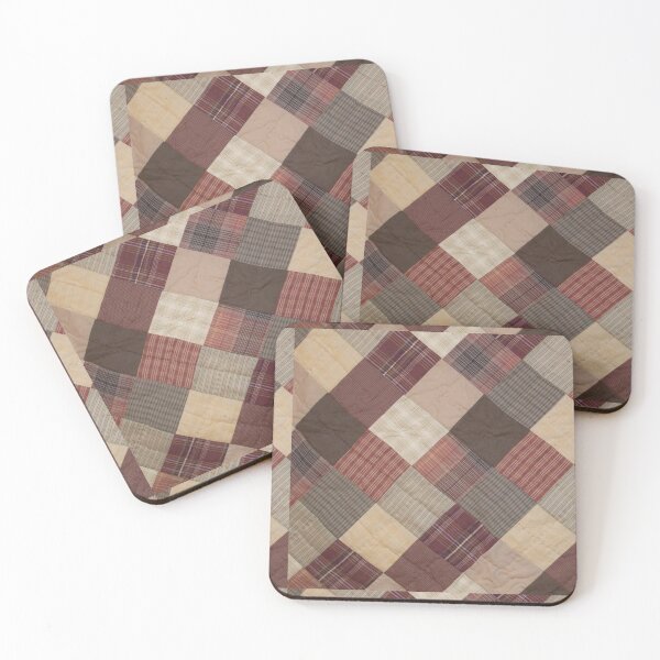 Item preview, Classic retro quilted patchwork quilting pattern mosaic motif designed and sold by baligaia.