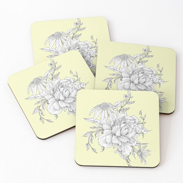 Item preview, peony and daisy  designed and sold by Evellyon.