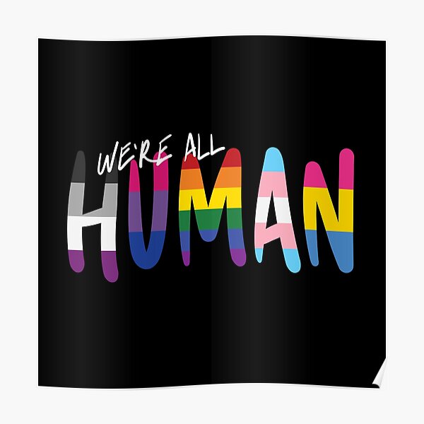 Human_handwritten, various flags 1 Poster