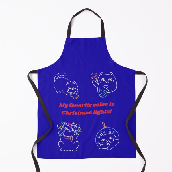 Item preview, My favorite color is Christmas lights! with cats designed and sold by My-Queens-Store.