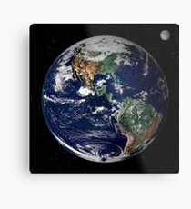 Full Earth showing North and South America. Metal Print