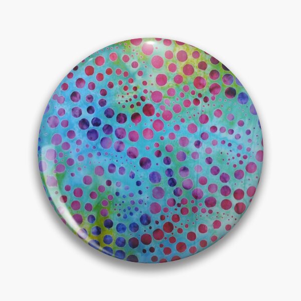 Item preview, Abstract turqoise ocean dotted rainbow tie dye batik Infinity Net - Infinite Dots Nets designed and sold by baligaia.