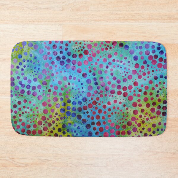 Item preview, Abstract turqoise ocean dotted rainbow tie dye batik Infinity Net - Infinite Dots Nets designed and sold by baligaia.