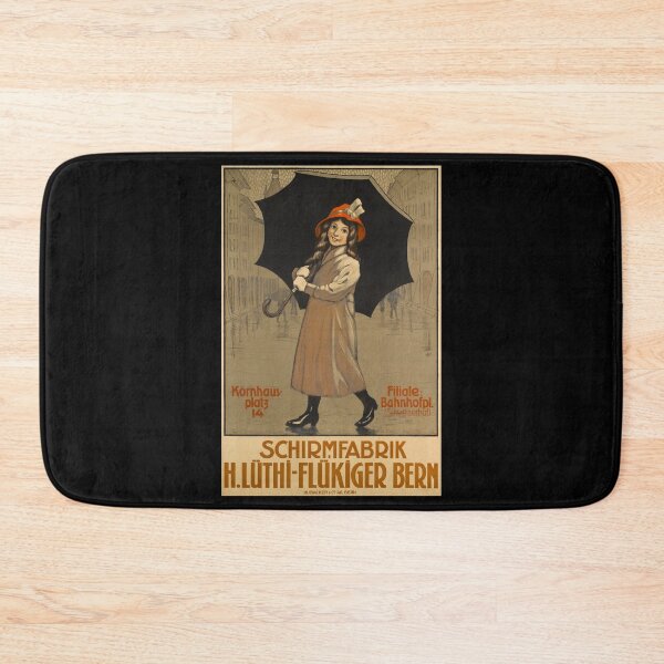 Item preview, retro schirmfabrik hluthi flukiger bern designed and sold by CorasPosters.