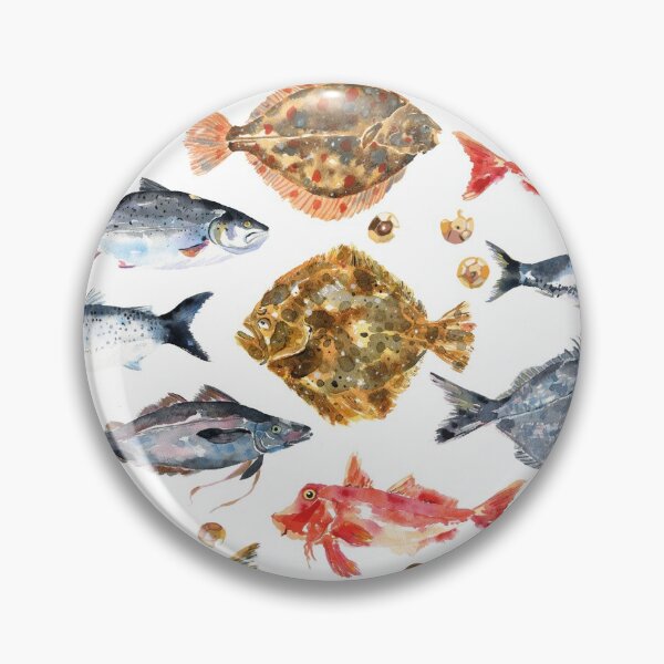 Item preview, Watercolour fish pattern designed and sold by hlclarkillo.