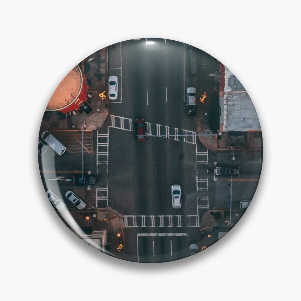 Item preview, Aerial View of Small Town Downtown Road  designed and sold by ZachBrownMedia.