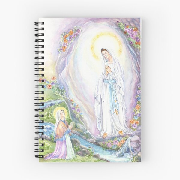 Item preview, Our Lady of Lourdes with St Bernadette  designed and sold by Cristina  Hansen.