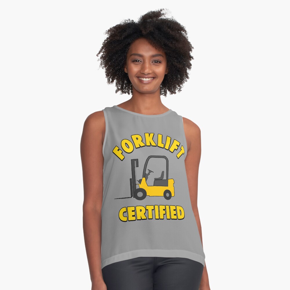 "Forklift Memes: Forklift Operator Certification Meme" Sleeveless Top