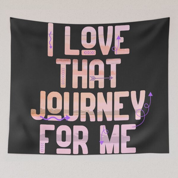 Item preview, "I love that journey for me" - Alexis Rose, Schitt's Creek / in pink and purple designed and sold by Threethreethree.