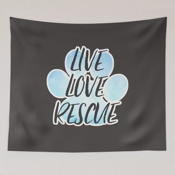 Item preview, Funny Live Love Rescue Dog Paw designed and sold by Marstore.