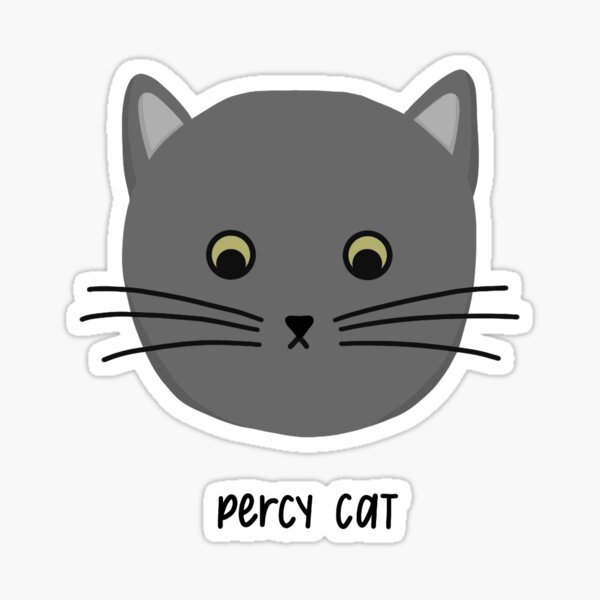 Item preview, Cute Gray Cat Head Sticker designed and sold by samw-creations.
