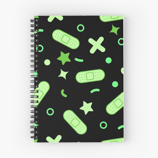 Item preview, cute neon green bandaids plaster pattern designed and sold by ironbrownie.