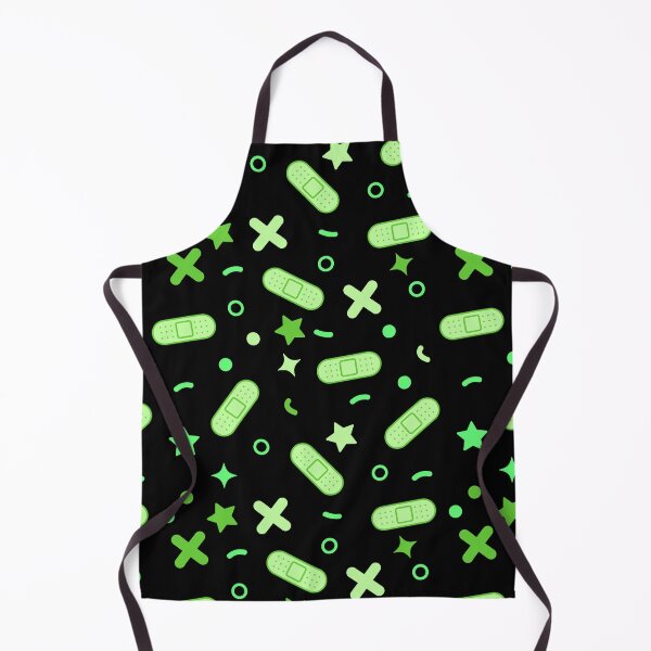 Item preview, cute neon green bandaids plaster pattern designed and sold by ironbrownie.