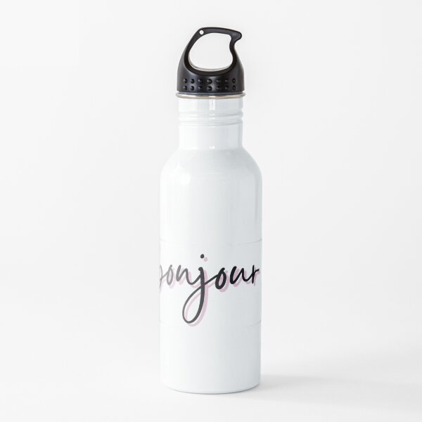 Bonjour Pink and Black Water Bottle