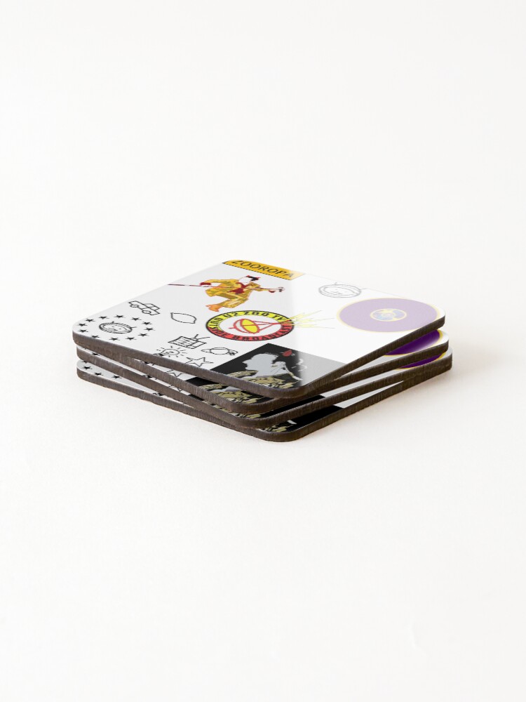 Thumbnail 4 of 5, Coasters (Set of 4), Zooropa (Sticker Pack) designed and sold by hagmanstan.