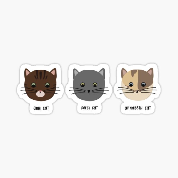 Item preview, 3 Cat Heads Sticker Pack designed and sold by samw-creations.