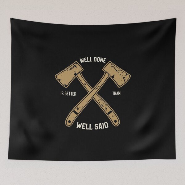 Item preview, Motivational slogan with 2 Brown Axes designed and sold by SimplePickUps.