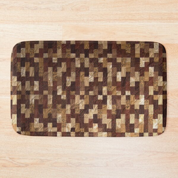 Item preview, Batik patchwork pattern - woodblock Quilted patch batik textile art designed and sold by baligaia.