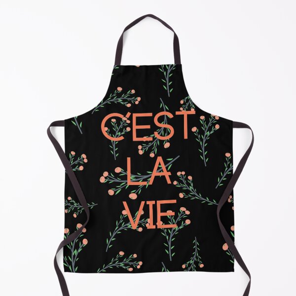Item preview, C'est La Vie French Phrase That's Life CUTE Floral Pattern designed and sold by a-little-ink.