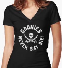 Goonies Never Say Die Women's Fitted V-Neck T-Shirt