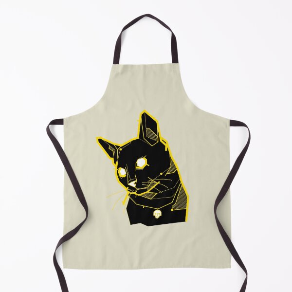 Item preview, Futuristic Black Cat With Skull Collar designed and sold by Mustard Prophet.