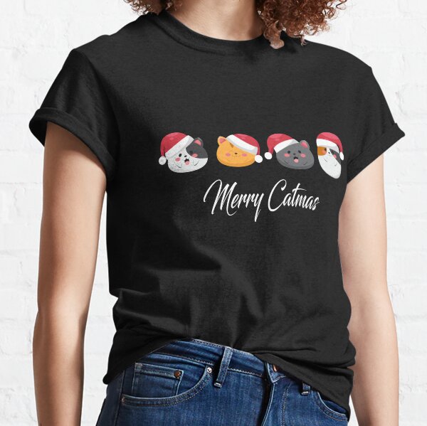 Merry Catmas Cat Christmas Holiday Gift Tshirt: cute family gifts idea for mom, dad & siblings Classic T-Shirt