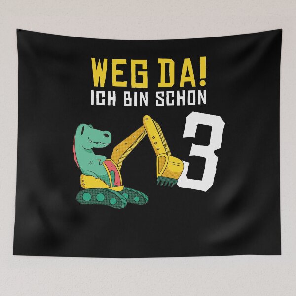 Item preview, Kinder Bagger 3 Geburtstag Jungen Dino designed and sold by JonasDesign.