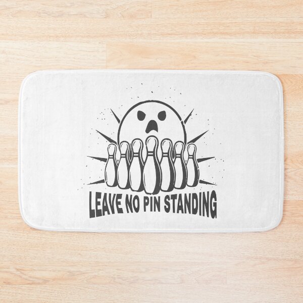 Item preview, Leave No Pin Standing Lucky Bowling funny black and white design designed and sold by Artysneak.