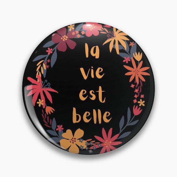 Item preview, LA VIE EST BELLE Life is Beautiful French Language Phrase designed and sold by a-little-ink.