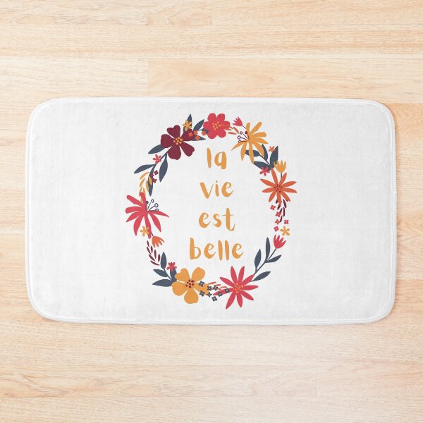Item preview, LA VIE EST BELLE Life is Beautiful French Language Phrase designed and sold by a-little-ink.