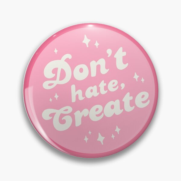 Item preview, “Don't Hate, Create" Sticker Pack 1 - Pink designed and sold by petinmypocket.