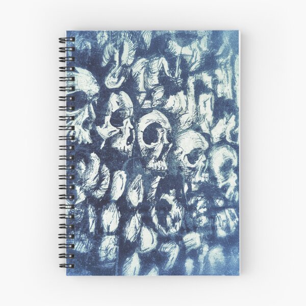 Item preview, Wall of Skulls Grungy Blue Jeans designed and sold by PhilippaTomlin.