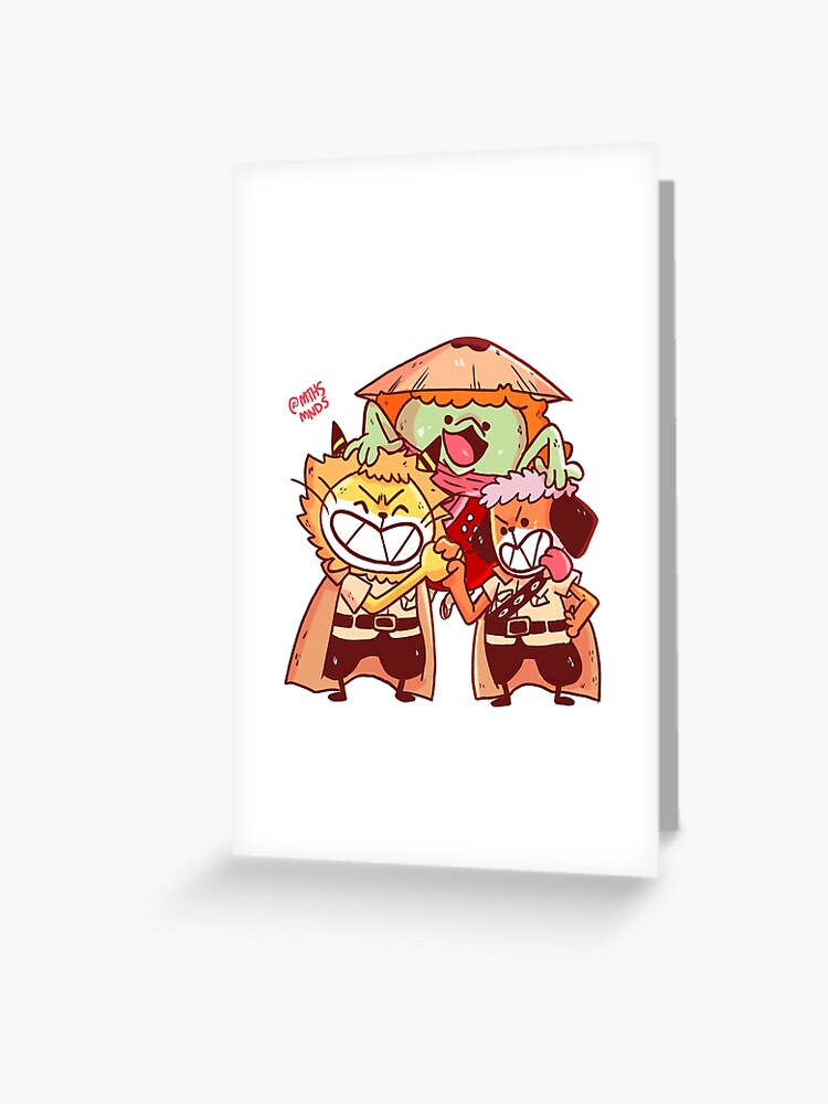 Nekomamushi Inuarashi Kawamatsu One Piece Greeting Card By Mthsmnds Redbubble