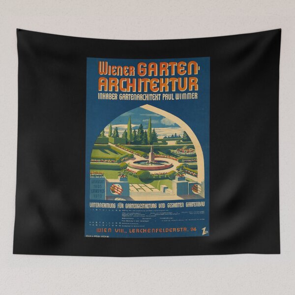 Item preview, retro wiener garten architektur wien designed and sold by CorasPosters.