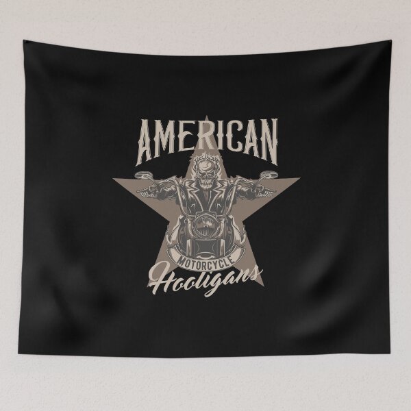 Item preview, Motorcycle Cowl Emblem - American Hooligans designed and sold by Two Left Hands Design.