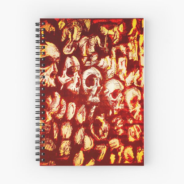 Aperçu de l'œuvre Mur de crânes rouge et mort créée et vendue par PhilippaTomlin.