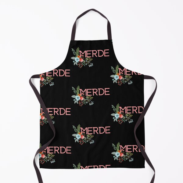 Item preview, MERDE French Swear World Floral Cute Word designed and sold by a-little-ink.