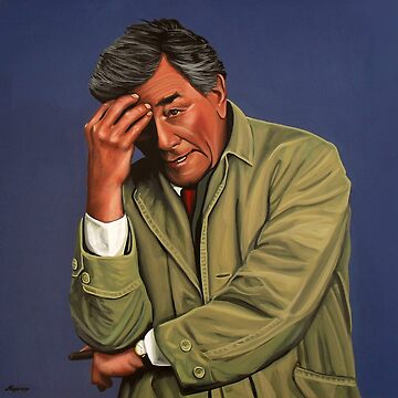 Peter Falk as Columbo Huge 30' X 25' Original Painting Acrylic & Masonite