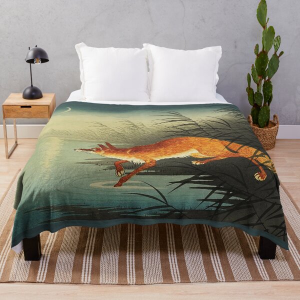 Item preview, RED FOX IN THE NIGHT AMONG REEDS OF THE LAKE designed and sold by BulganLumini.