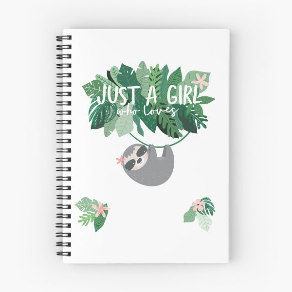 Item preview, just a girl who loves sloths, cute fun sloth design, white text designed and sold by Stacycooke.
