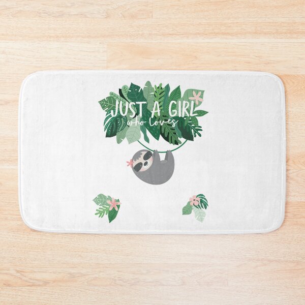 Item preview, just a girl who loves sloths, cute fun sloth design, white text designed and sold by Stacycooke.