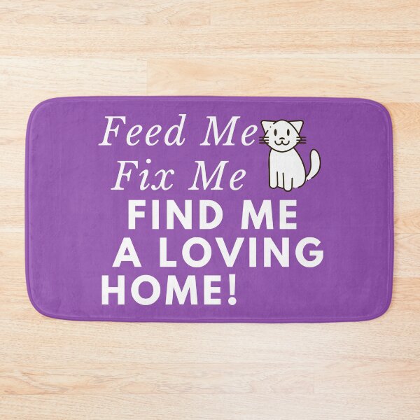 Item preview, Cat adoption design - Feed me Fix me designed and sold by Brat-Cat-Shirts.