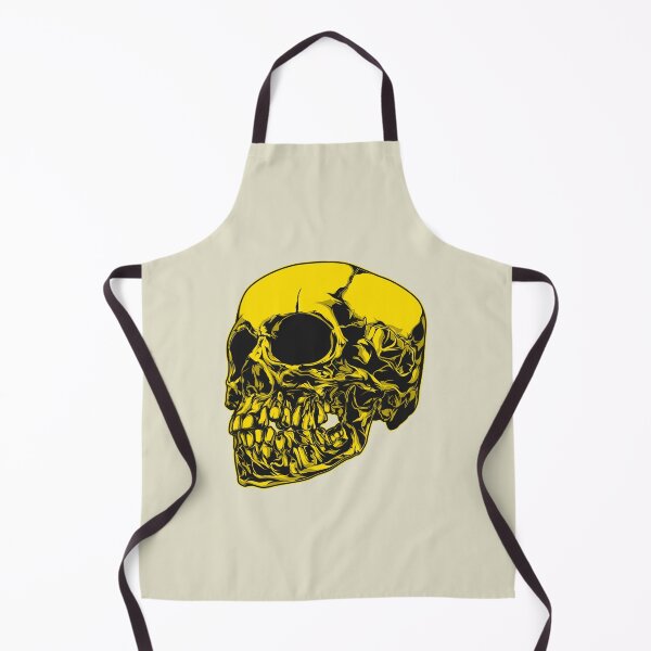 Item preview, Black And Yellow Tattoo Style Skull designed and sold by Mustard Prophet.